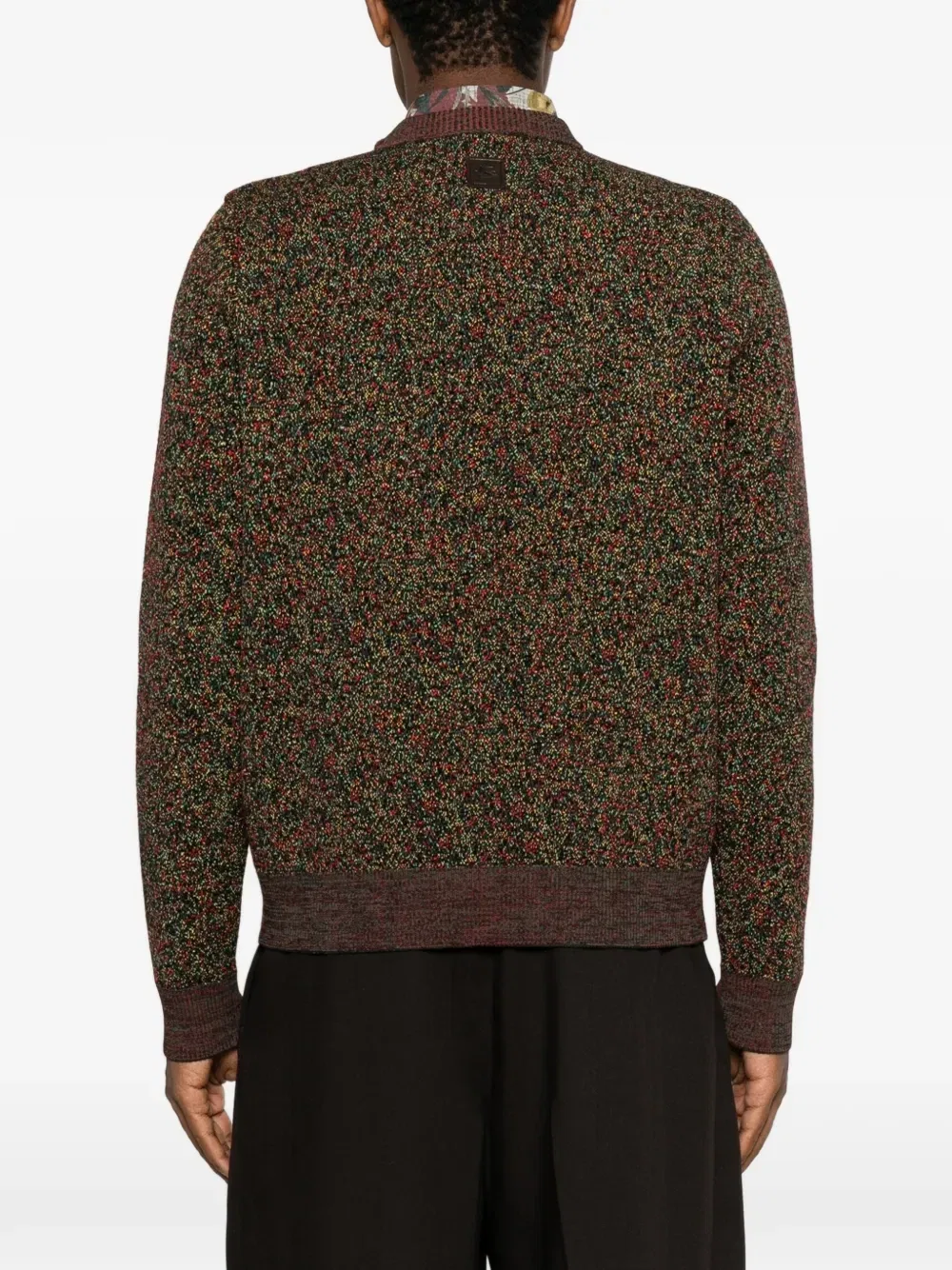 Вязаный свитер из шерстяной смеси Etro, красный — фото 4