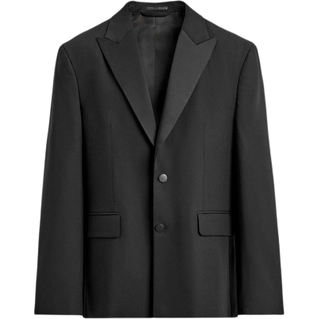 Мужской деловой костюм с умеренным воротником Black ZARA, Black