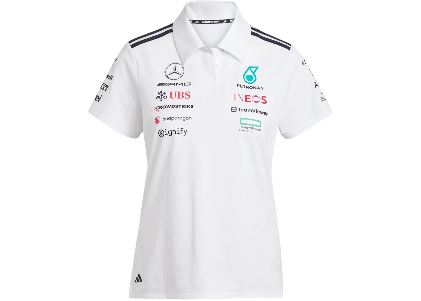 Женское поло с коротким рукавом Adidas, White Melange/Black