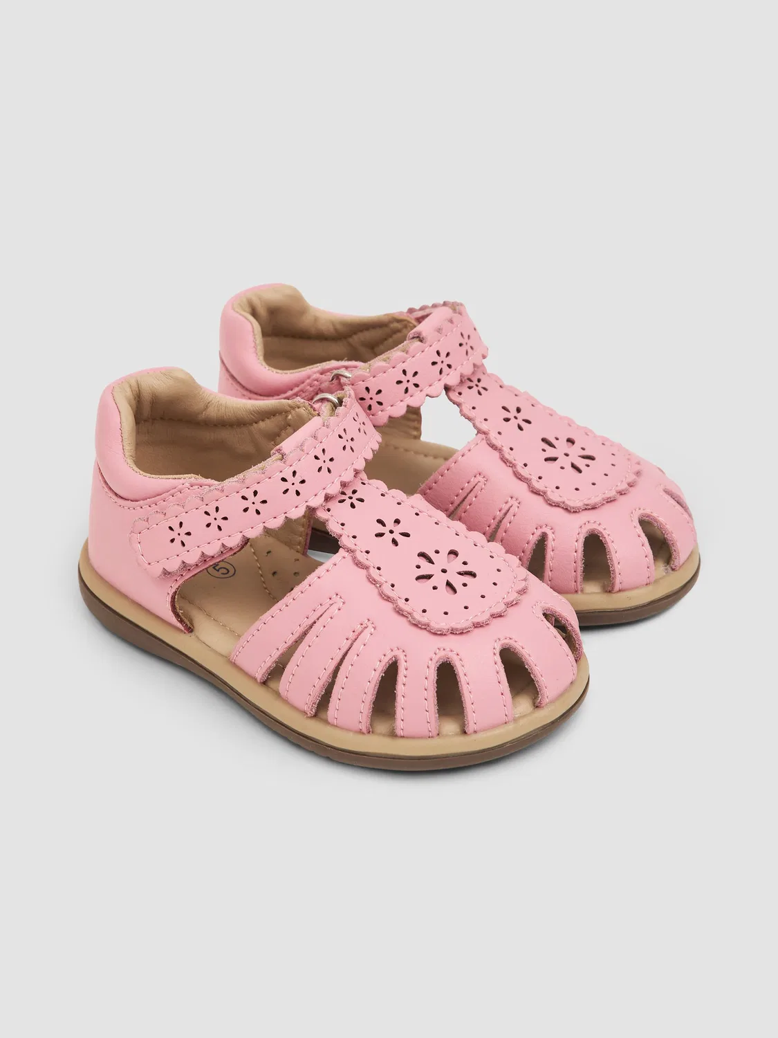 Сандалии с закрытым носком Pink Pretty, JoJo Maman Bébé, розовый