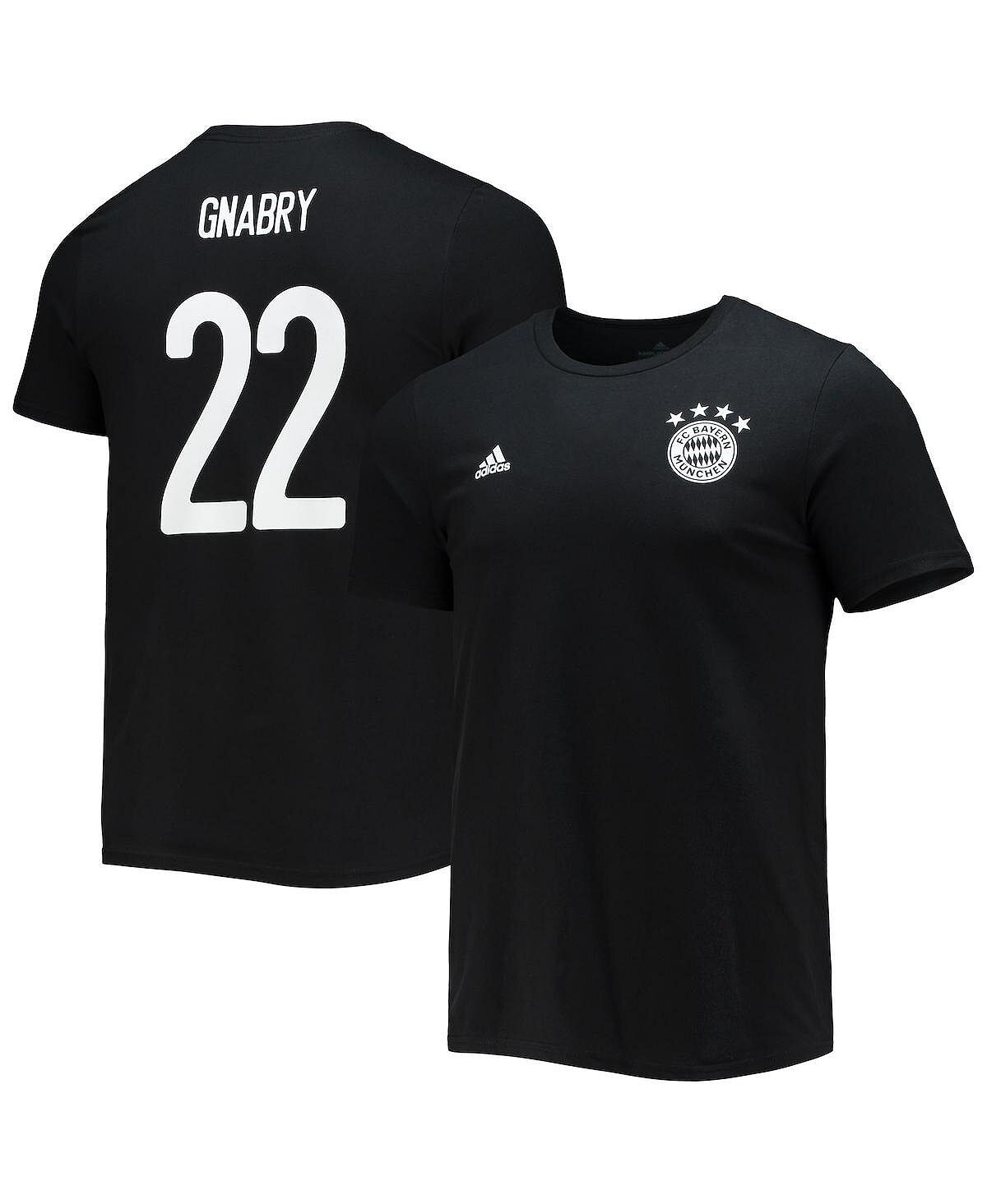 

Мужская футболка serge gnabry black bayern munich amplifier с именем и номером adidas, черный