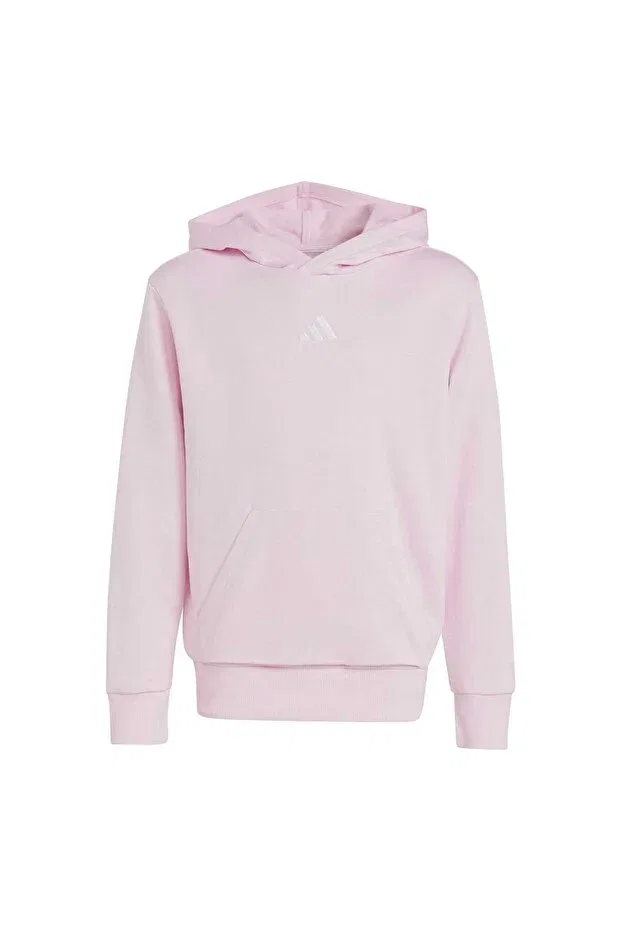 Детское худи для девочек хлопковое Adidas, Clear Pink-White
