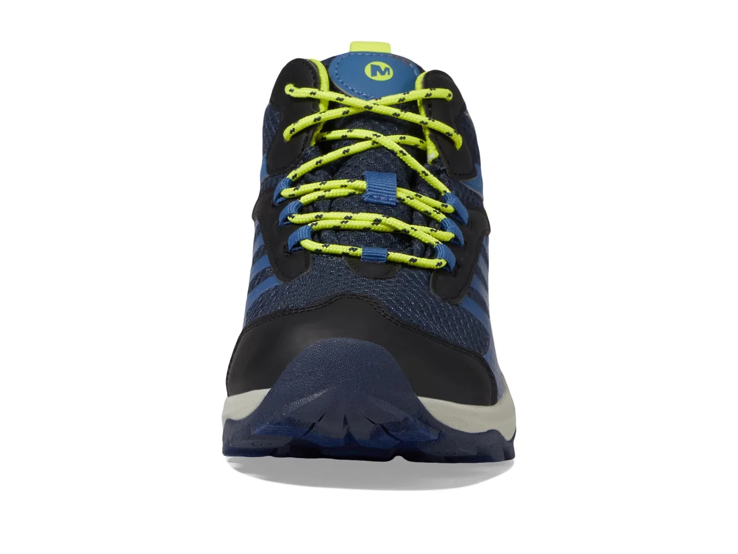 Детские ботинки для походов водонепроницаемые Moab Speed 2 Mid Waterproof Merrell, Navy Blue Hi Viz — фото 3