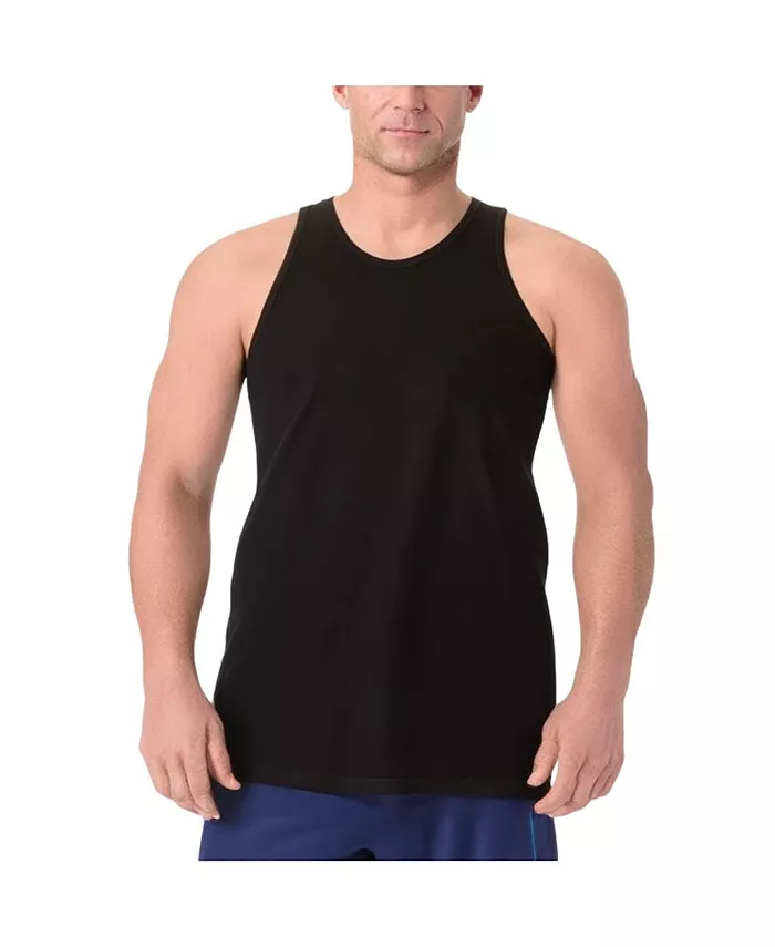 

Мужская майка удлиненного кроя Big & Tall, легкая, не садится после стирки KingSize, черный