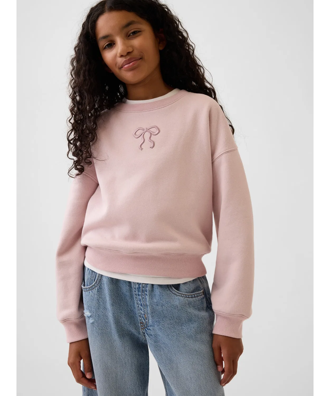 Детский свитшот с длинным рукавомVintage Soft Wedge GAP, Pink