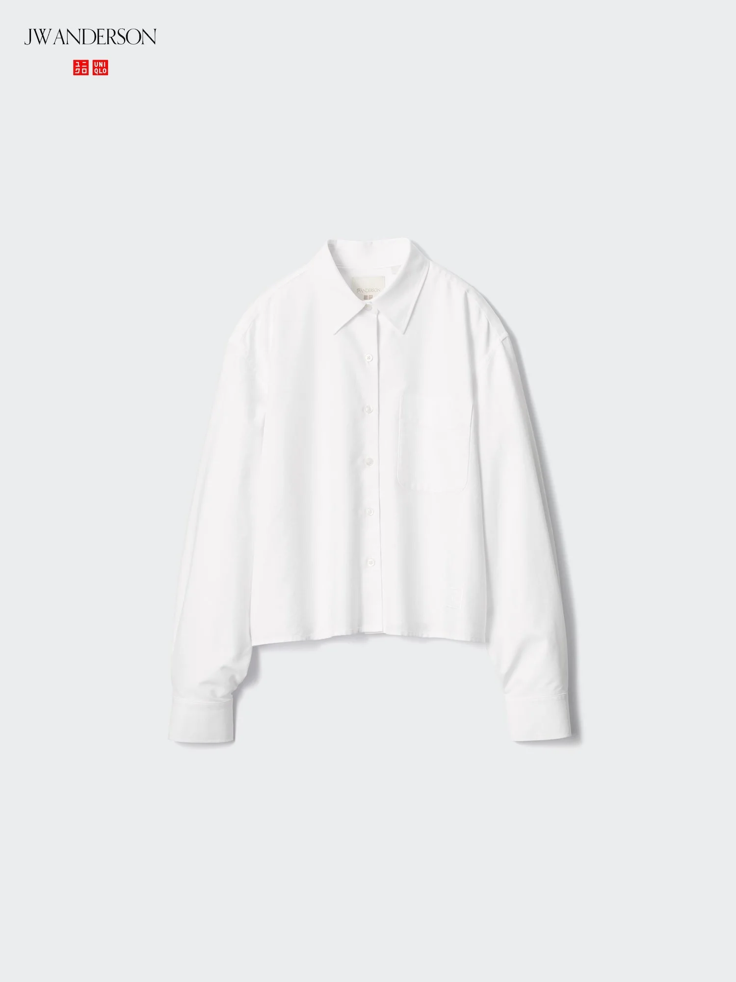 Рубашка Uniqlo Oxford Boxy, 00 белый — фото 3