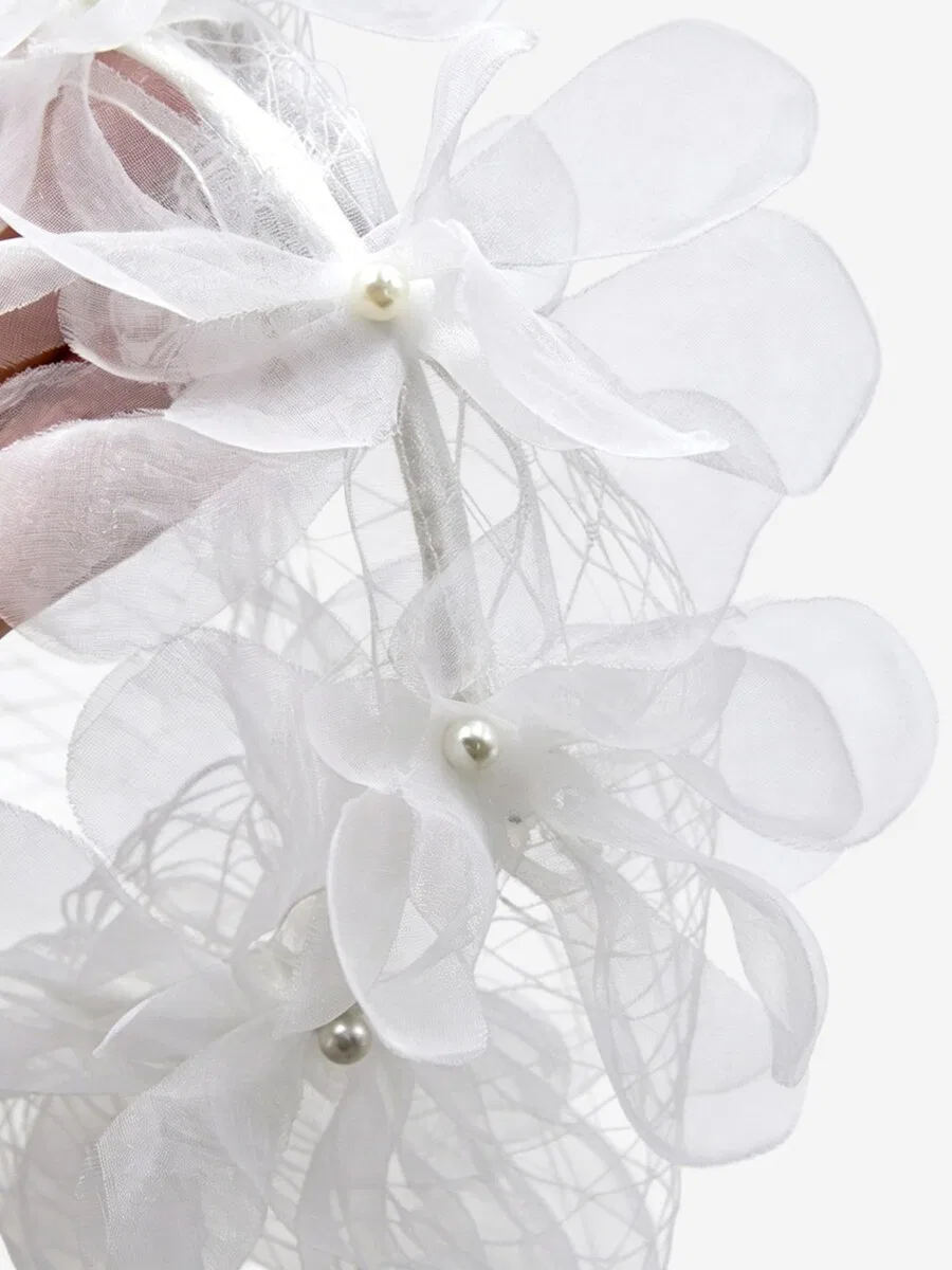 Украшения для волос Magicshe 'Fascinator Haarreif mit Gesichtsschleier' белого цвета — фото 3