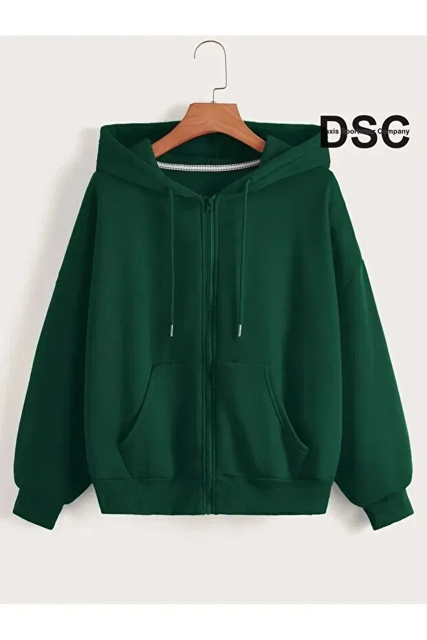 Детские свитшот-худи с капюшоном и карманом-кенгуру Daxis Sportwear Company, Green-Navy Blue — фото 4