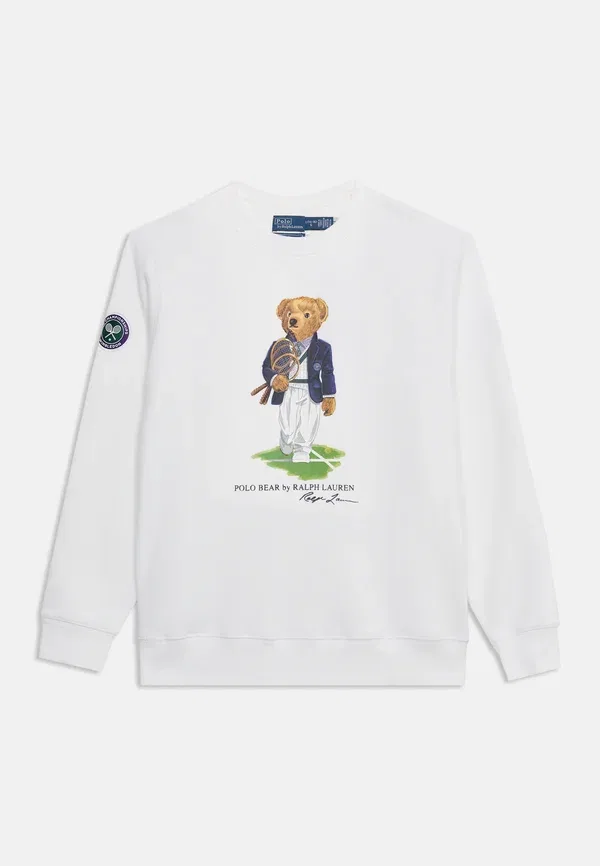 Свитшот с принтом Polo Ralph Lauren, белый — фото 3