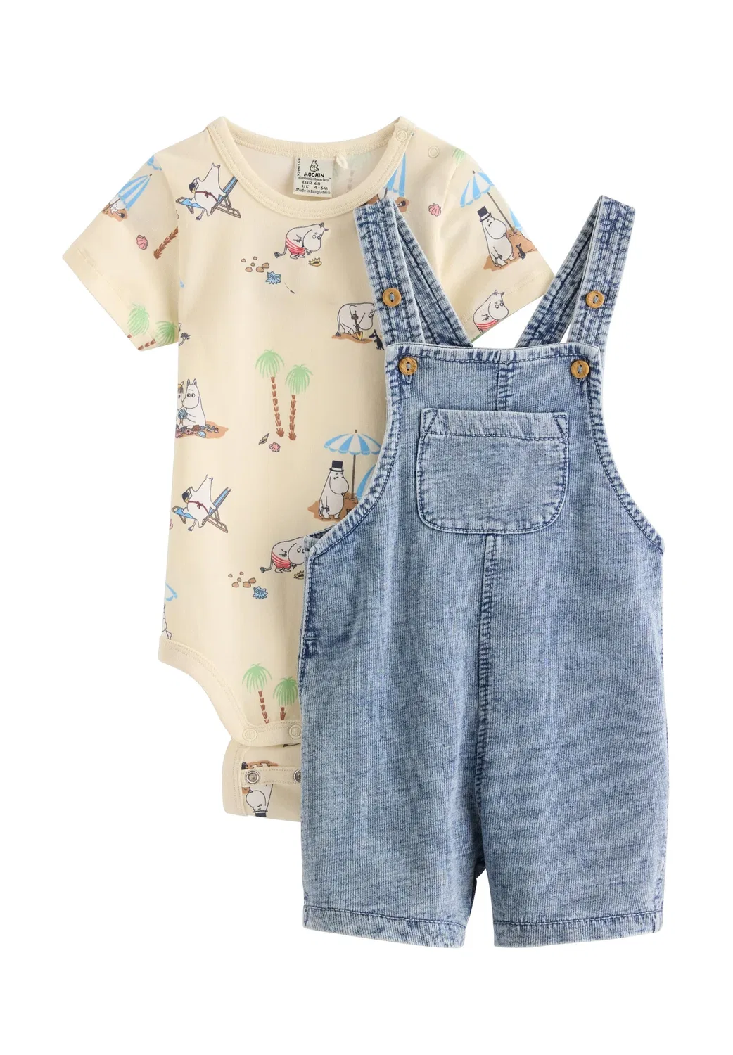 Set body dungeree moomin - body Lindex, White