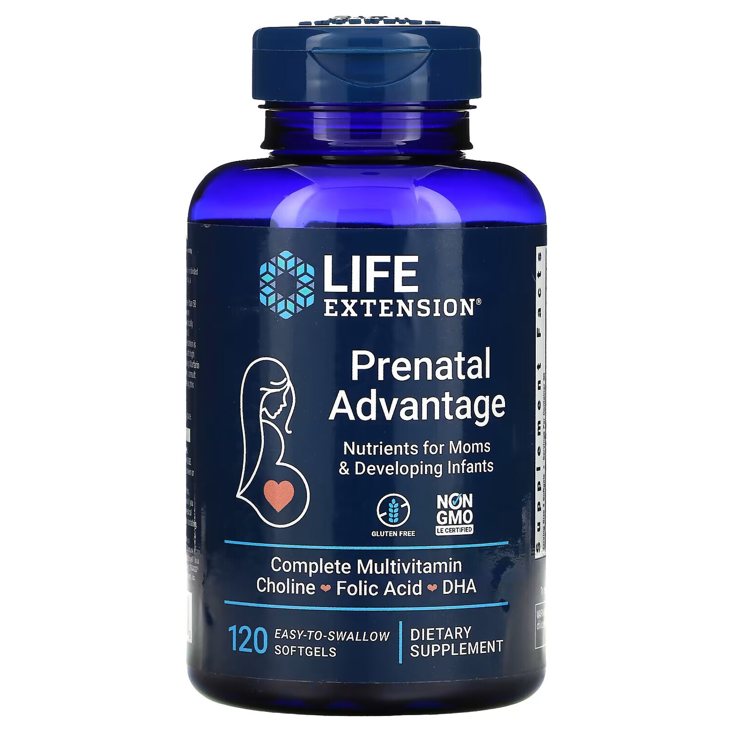 

Life Extension, Prenatal Advantage, 120 легко проглатываемых капсул