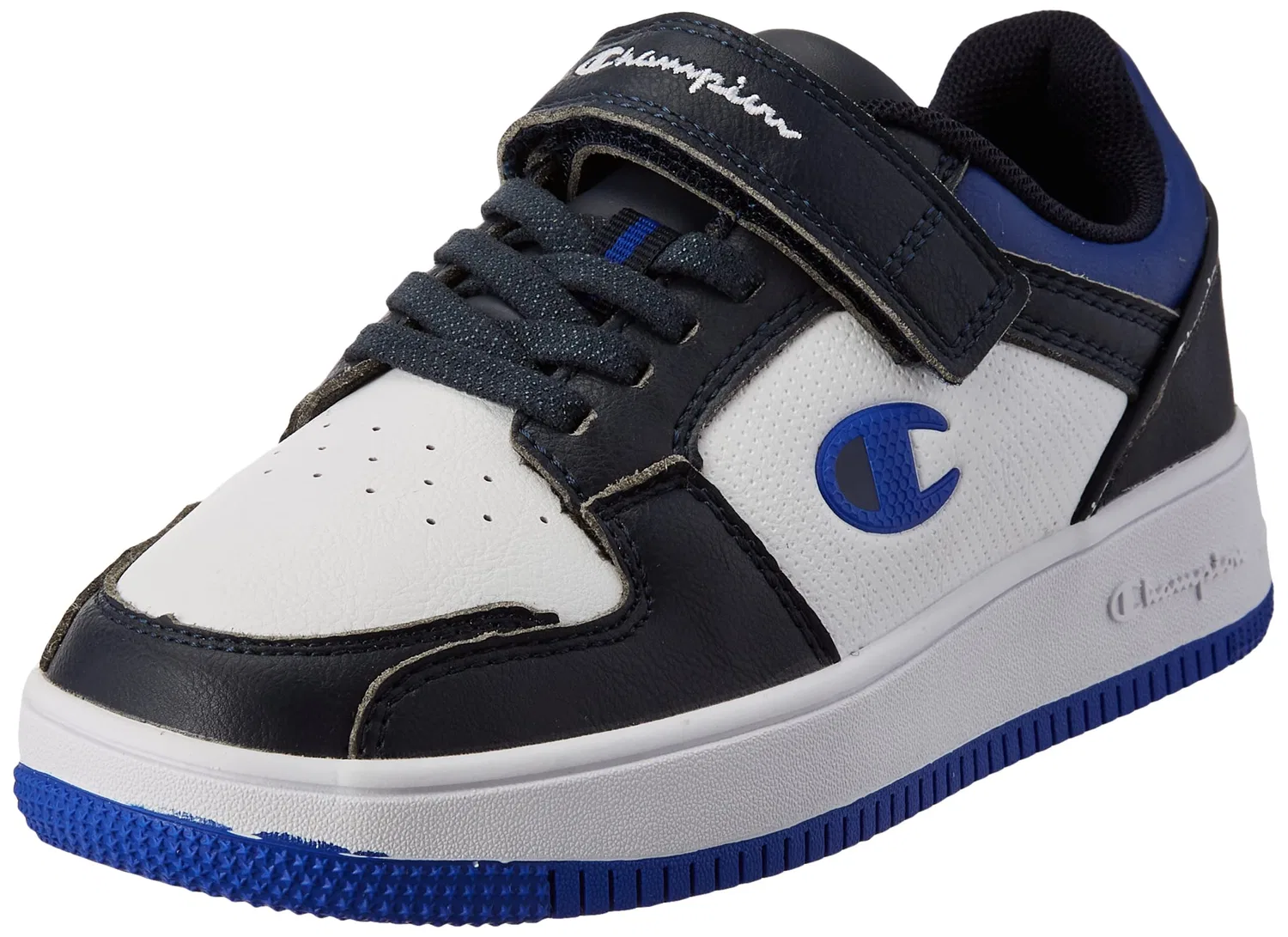 Детские кроссовки для мальчиков с липучкой Rebound 2.0 Low B Ps Champion, Navy Blue White Blue Bs501