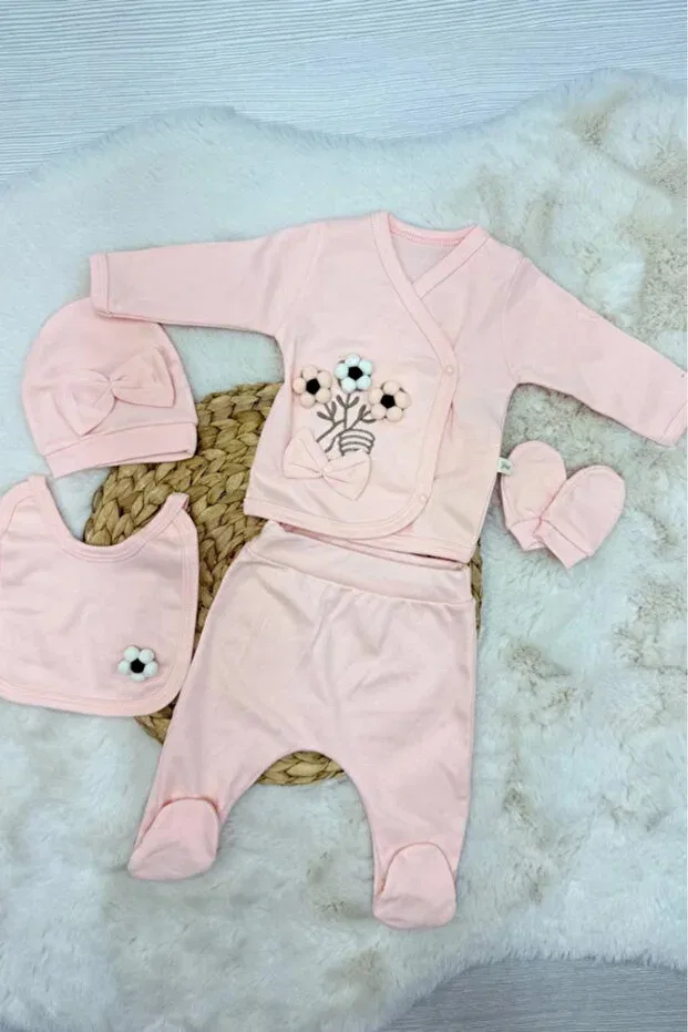 Детский комбинезон для новорожденных с тиснением Bamoola For Babies, Beige Embossing — фото 2