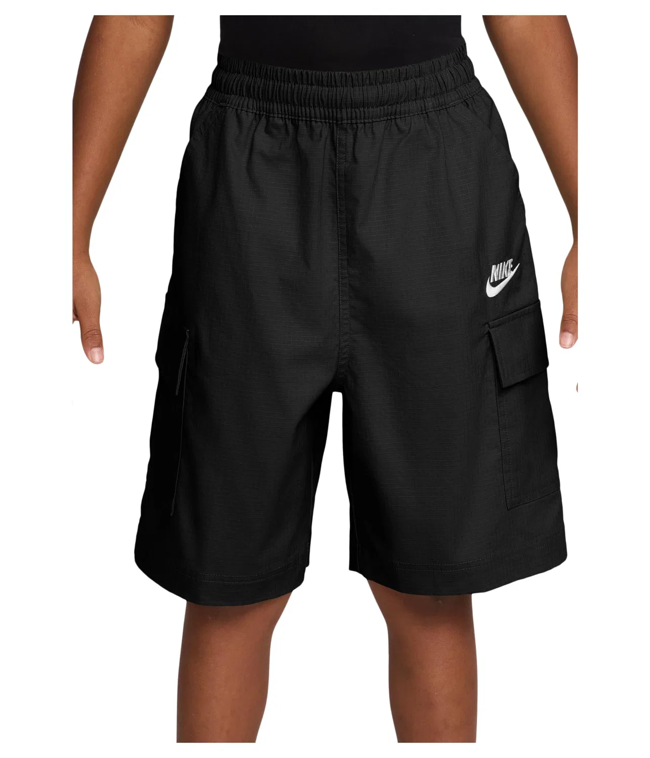 Тканые шорты-карго от Sportswear Club (для маленьких и больших детей) Nike Kids, Black/White