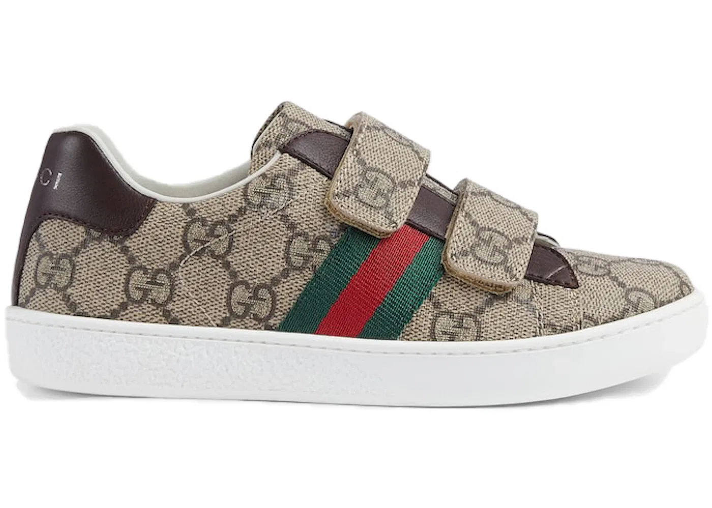Детский кед Gucci Ace Strap Sneaker Beige Ebony, 463090 FACYF 9753