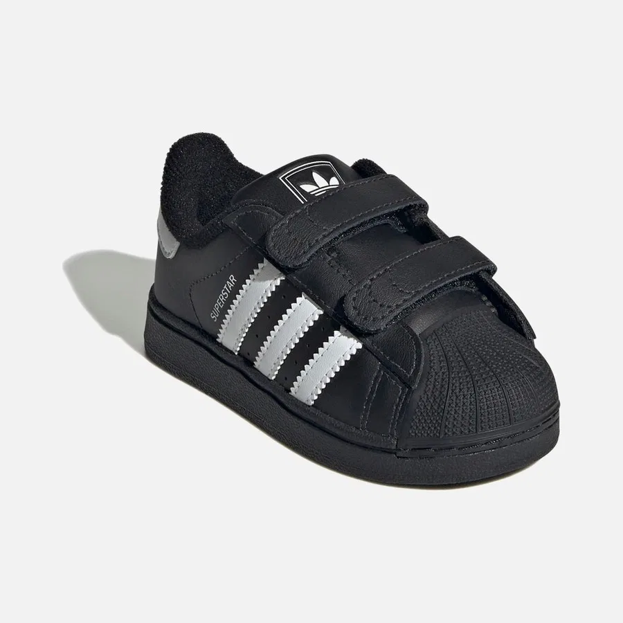 Детские спортивные кроссовки с липучками Originals Superstar II CF Velcro Closure, adidas, Черный — фото 3