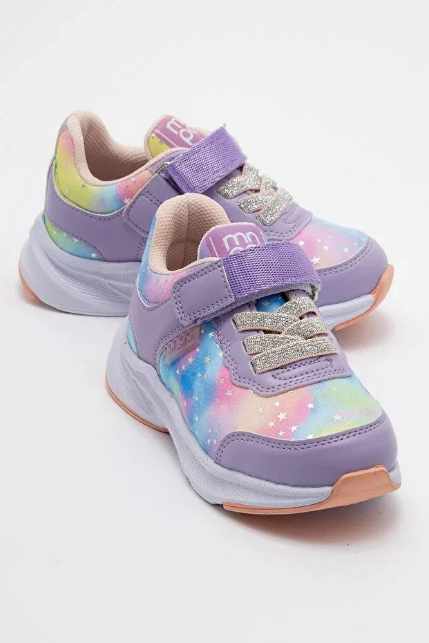 Детские спортивные туфли для девочек с ортопедической подошвой Mnpc, Lilac — фото 3