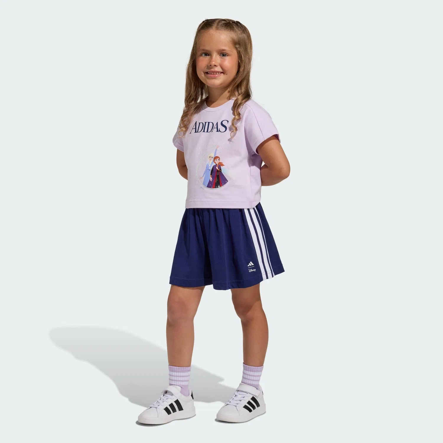Детский комплект с принтом Disney Frozen Adidas, Helllila Dunkelblau