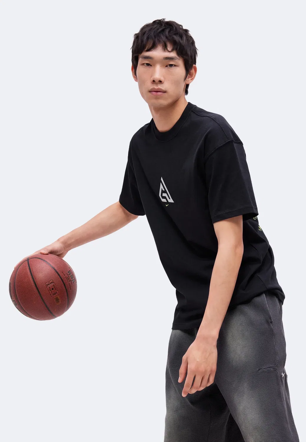 Футболка Giannis tee m90 summit - с принтом Nike Performance, Black — фото 4