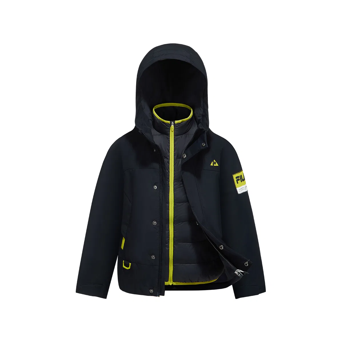 Детское пуховое пальто с капюшоном FILA KIDS, Royal Blue