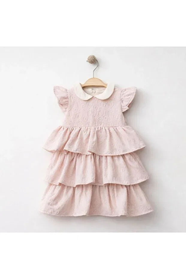 Детское платье для девочек с рюшами Baby Corner, Powder