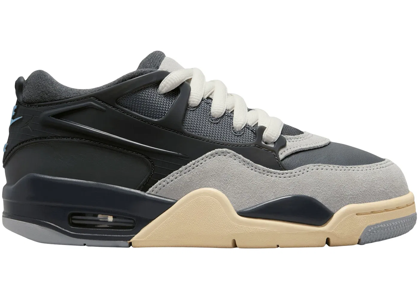 Детские кроссовки Lifestyle с принтом Jordan 4 RM Jordan, Iron Grey/Off Noir/Dark Smoke Grey/Chambray