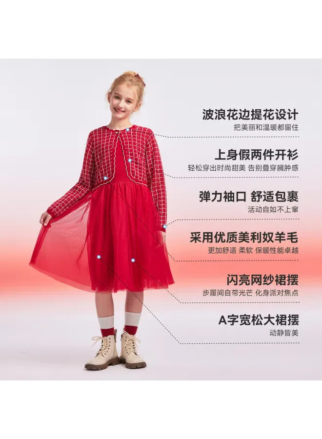 Платье с длинным рукавом с сетчатой юбкой Girl'S Holiday Series Hush Puppies — фото 3