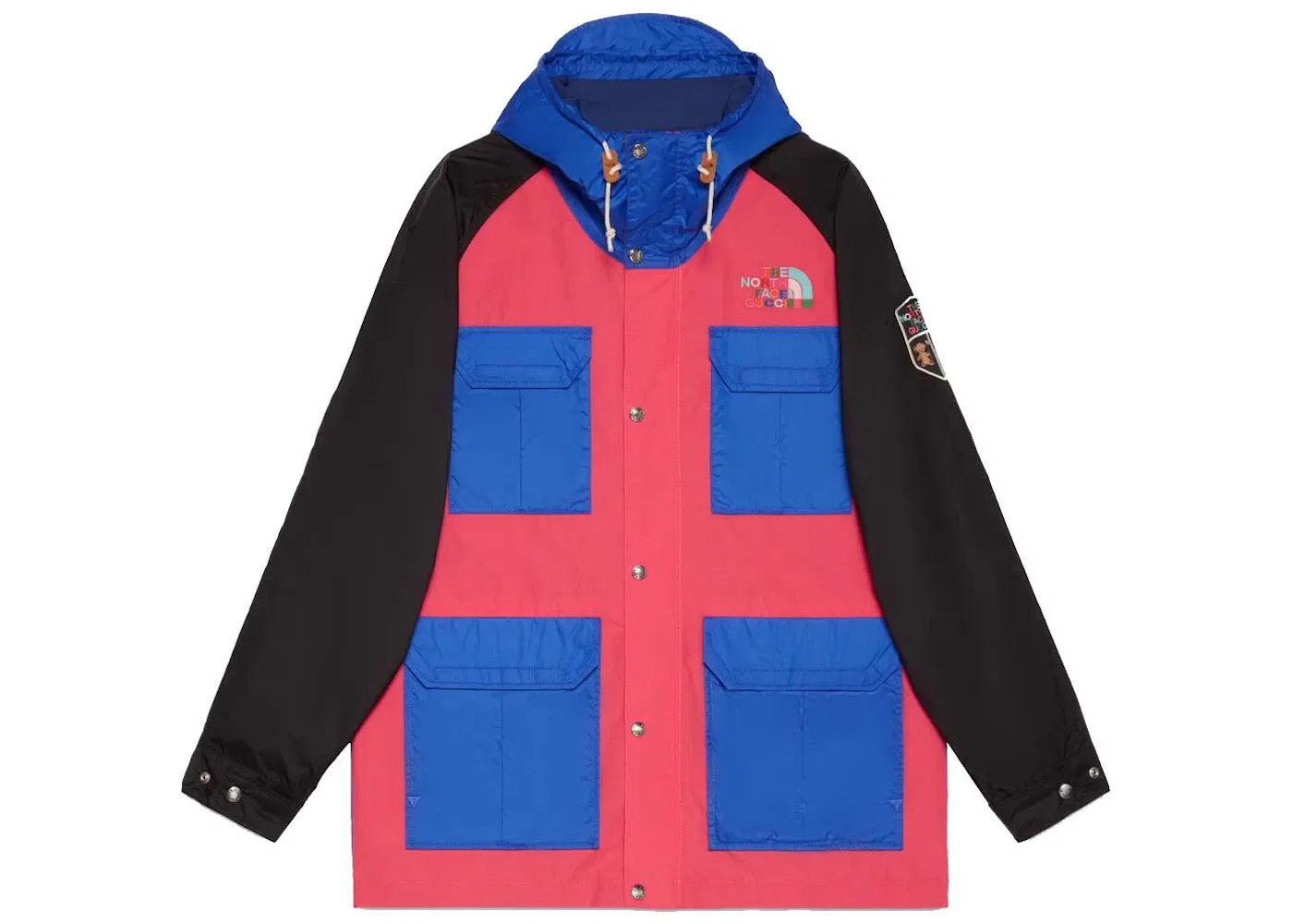 Мужское пальто хлопковое Gucci x The North Face Coat, Dark Pink