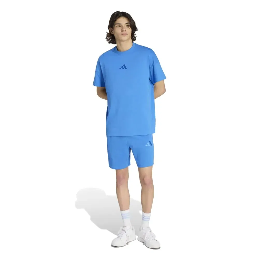 Шорты French Terry Adidas All SZN, синий — фото 4