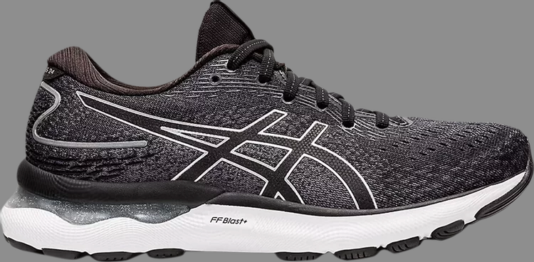 Кроссовки wmns gel nimbus 24 'black pure silver' Asics, черный - фото