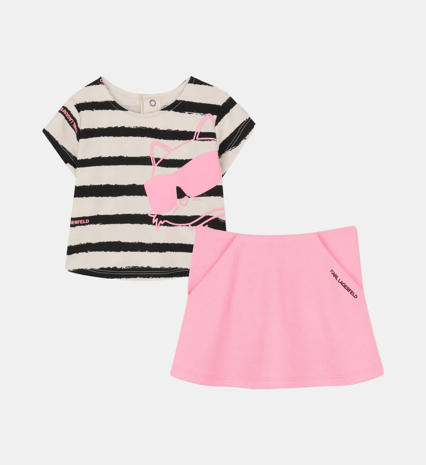 Комплект из футболки и юбки KARL LAGERFELD KIDS, белый