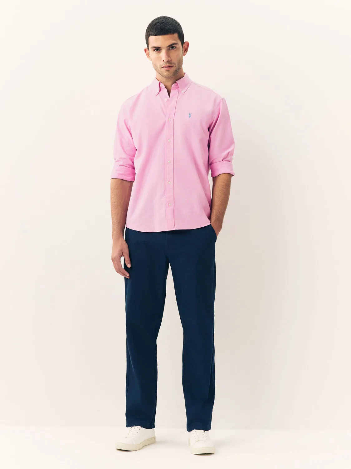 Рубашка Оксфорд Slim Fit Next, розовый — фото 3