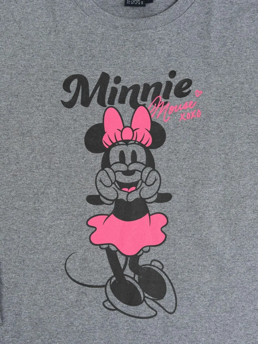 Ночная рубашка Disney «Минни Маус XOXO» в серо-пятнистом цвете — фото 3