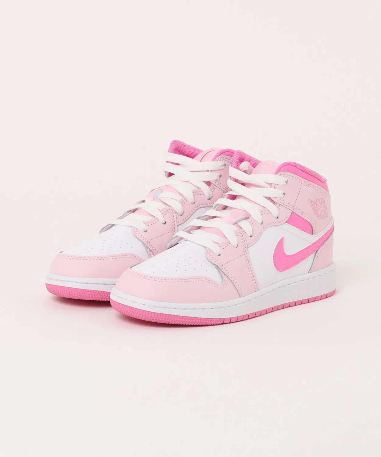 Детские кроссовки с кожаным верхом Air Jordan 1 Mid GS JORDAN BRAND, Pink