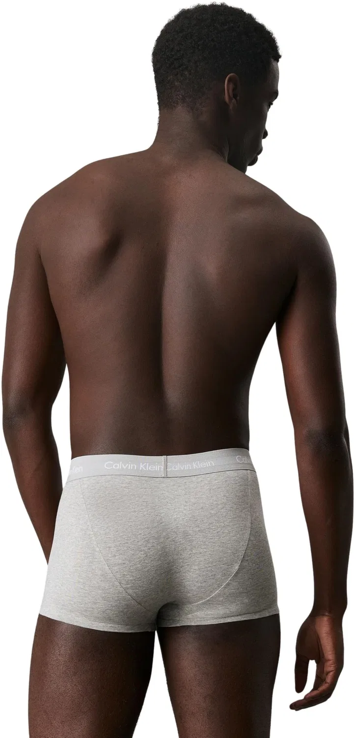 Мужские трусы-слипы из хлопка с эластаном Calvin Klein, Multicoloured (Black/Grey Heather/Subdued Logo) — фото 4