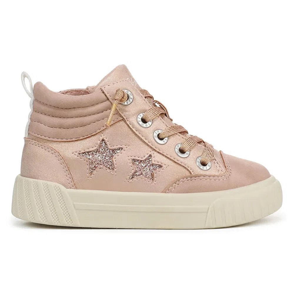 Детские высокие кроссовки Wanderland-T для малышей Blowfish Malibu, Blush Pink/Rose Gold Glitter — фото 2