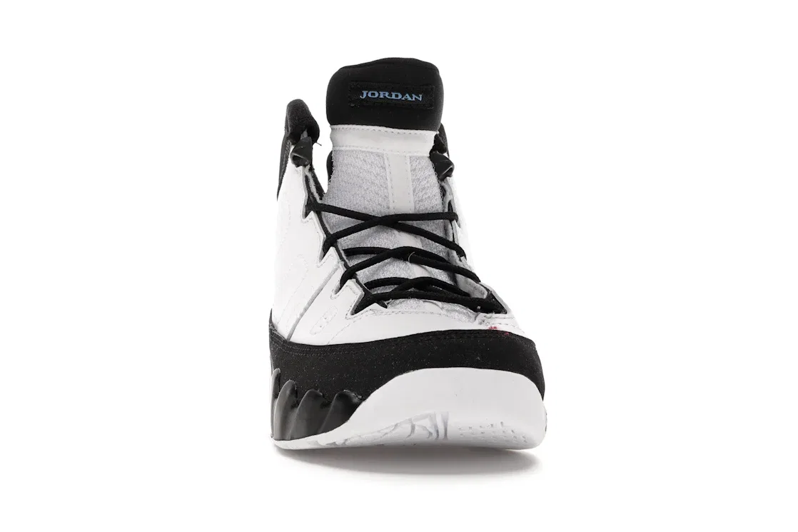 Детские кроссовки с контрастными акцентами Jordan 9 Retro Jordan, White/University Blue-Black — фото 2