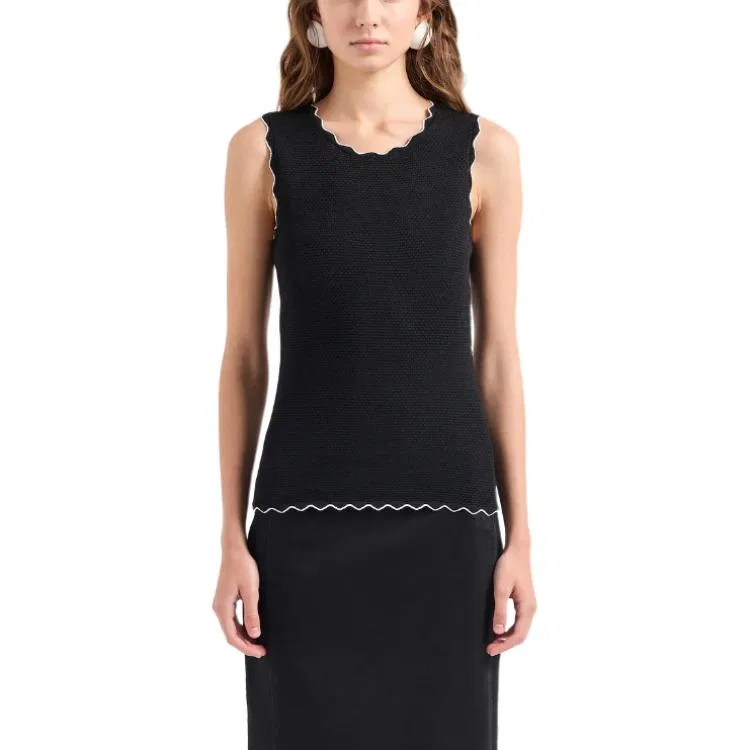 Женский топ-майка EMPORIO ARMANI, Black — фото 3