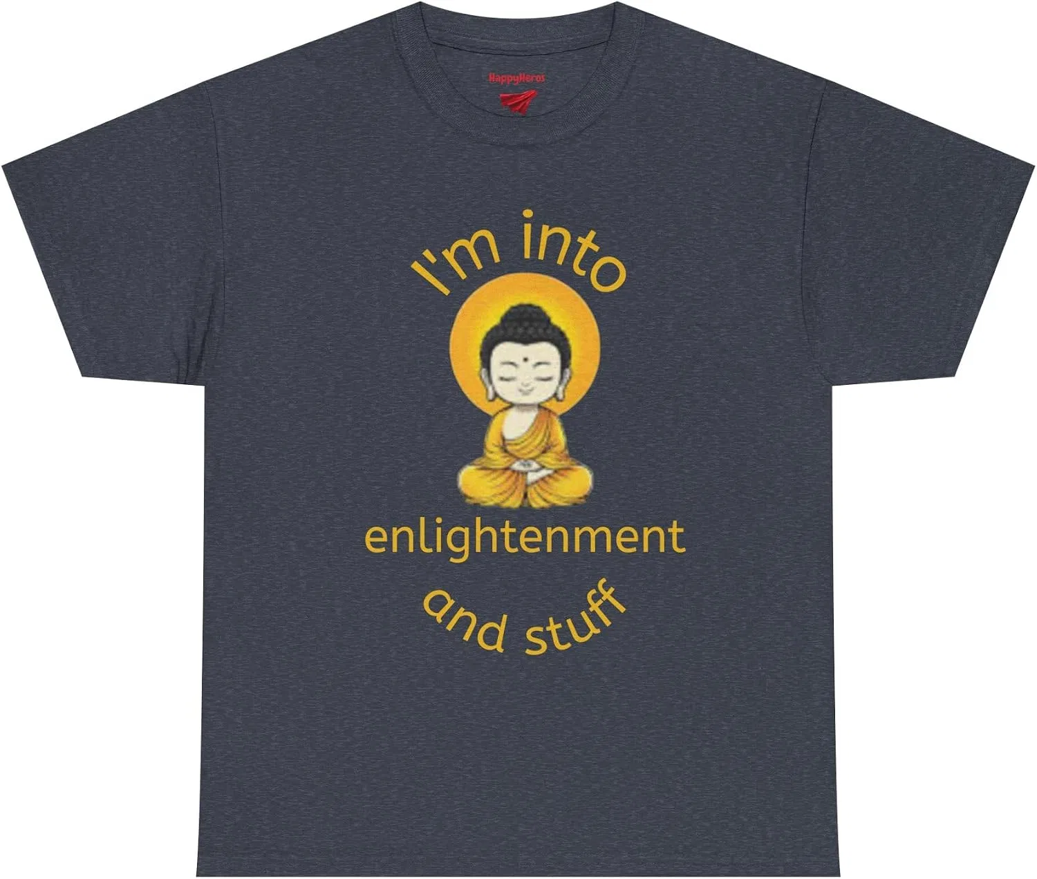 Женская футболка с принтом I'm into Enlightenment, тёмно-синий меланж
