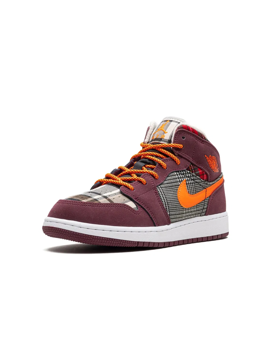 Кроссовки Air Jordan 1 "Plaid", красный — фото 4