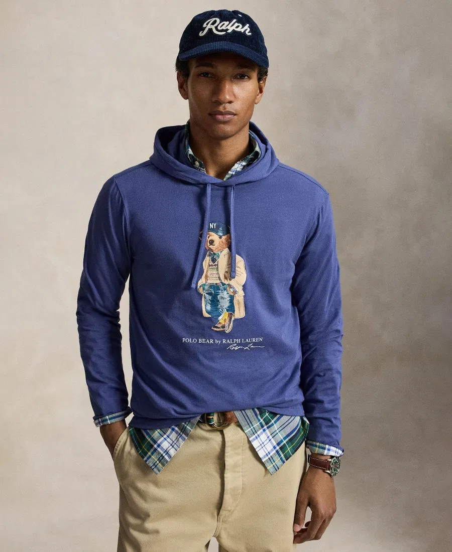 Худи с капюшоном с принтом Polo Bear Polo Ralph Lauren, Light Navy