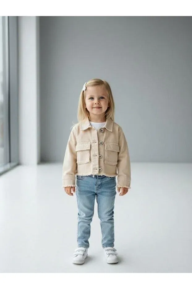 Джинсовая куртка для девочки Zekids — фото 4