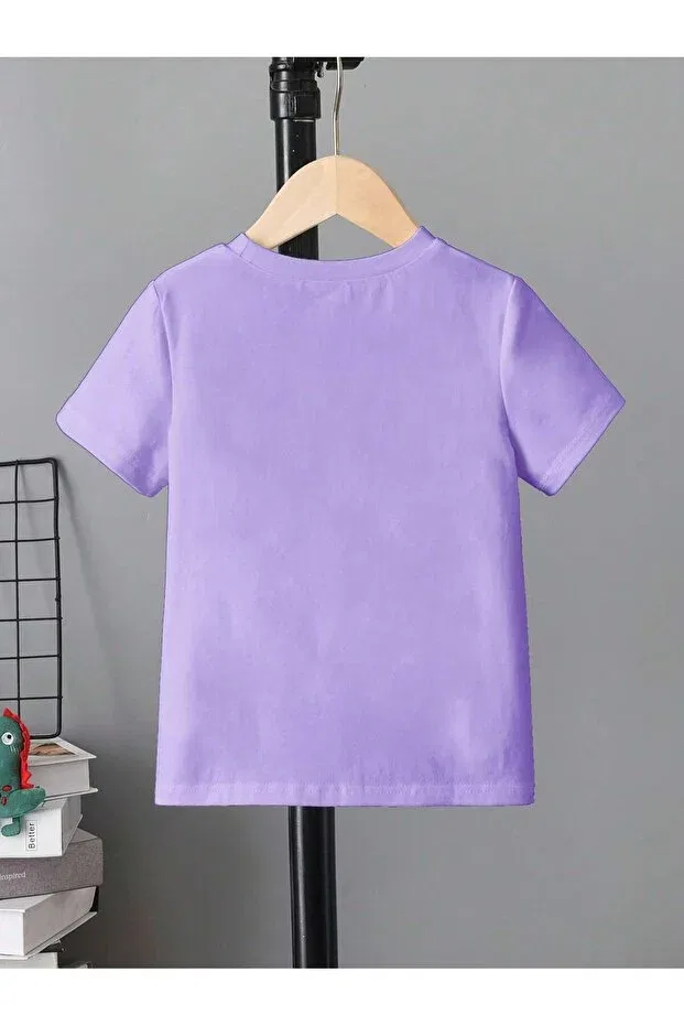 Детская футболка оверсайз из органического хлопка Sportivea, Purple — фото 3