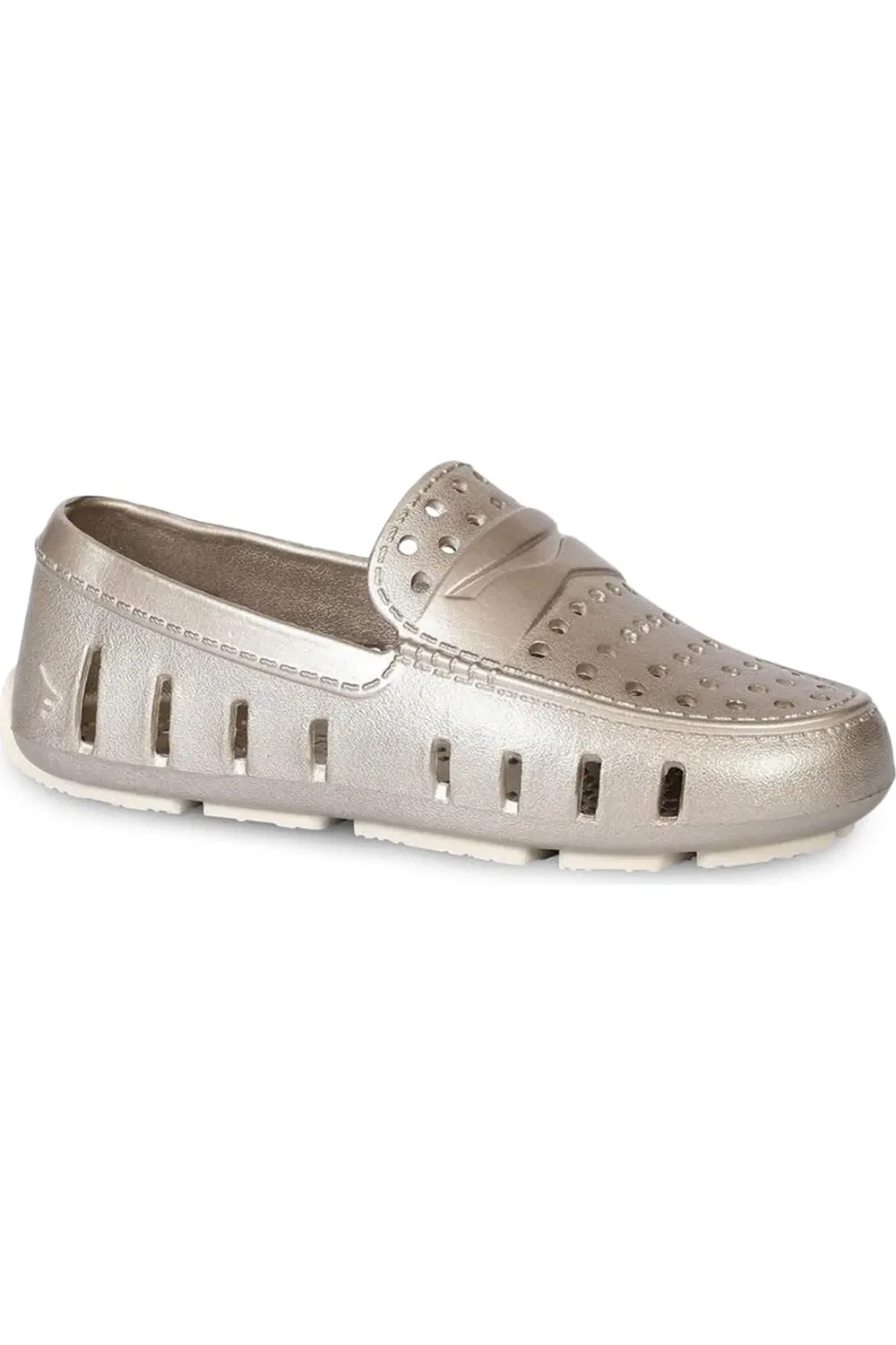 Детские туфли нескользящие Prodigy Driver FLOAFERS, White Gold/Cream