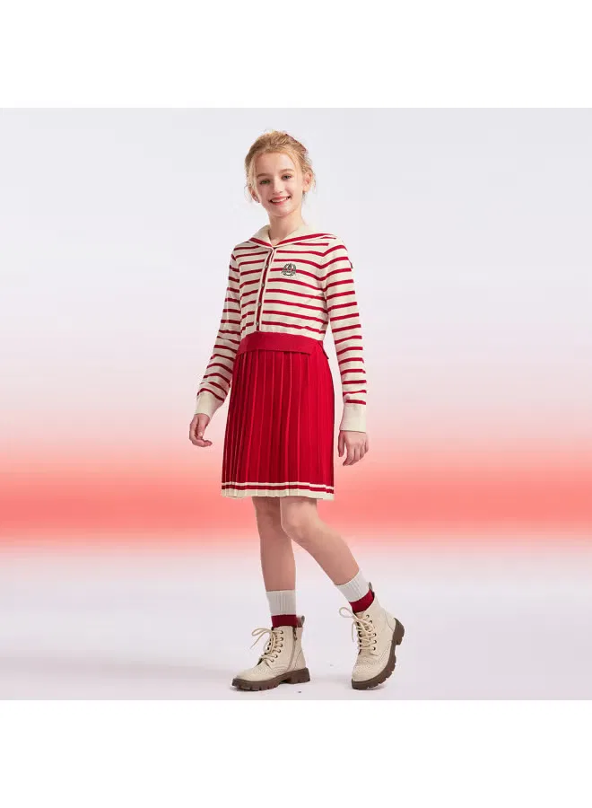 Платье трикотажное с длинным рукавом с матросским воротником Hush Puppies — фото 4