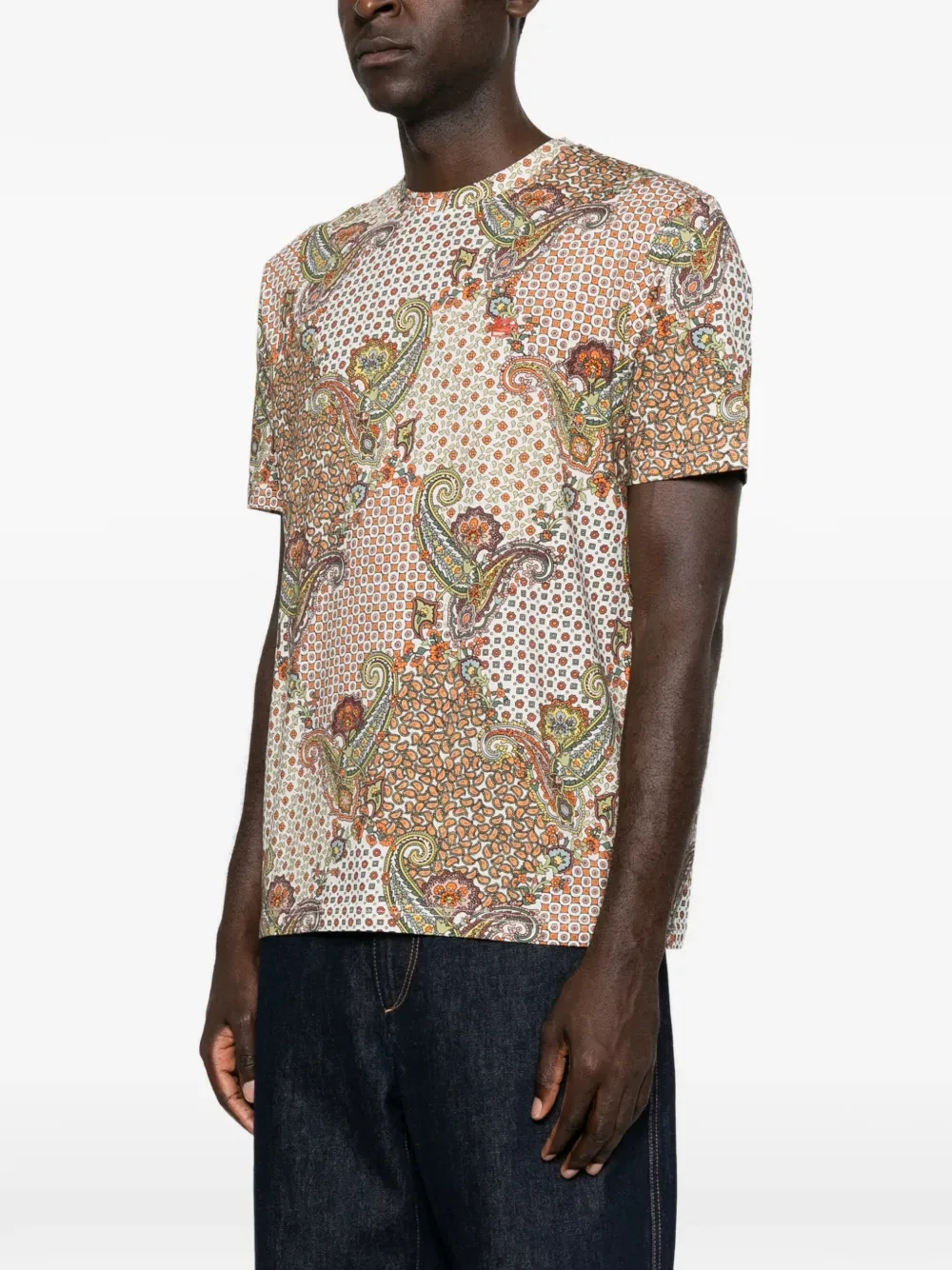 Футболка с узором пейсли Etro, кремовый — фото 3