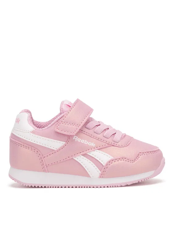 Кроссовки Reebok для девочек, с металлической отделкой, розовые
