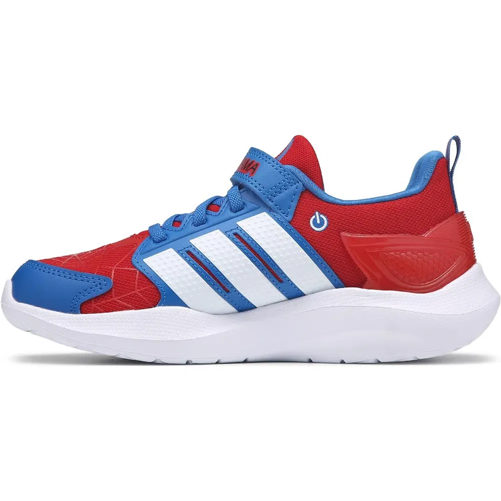 Детские кроссовки Lightorama Runner на эластичных шнурках Adidas, Red/Blue Spiderman — фото 3