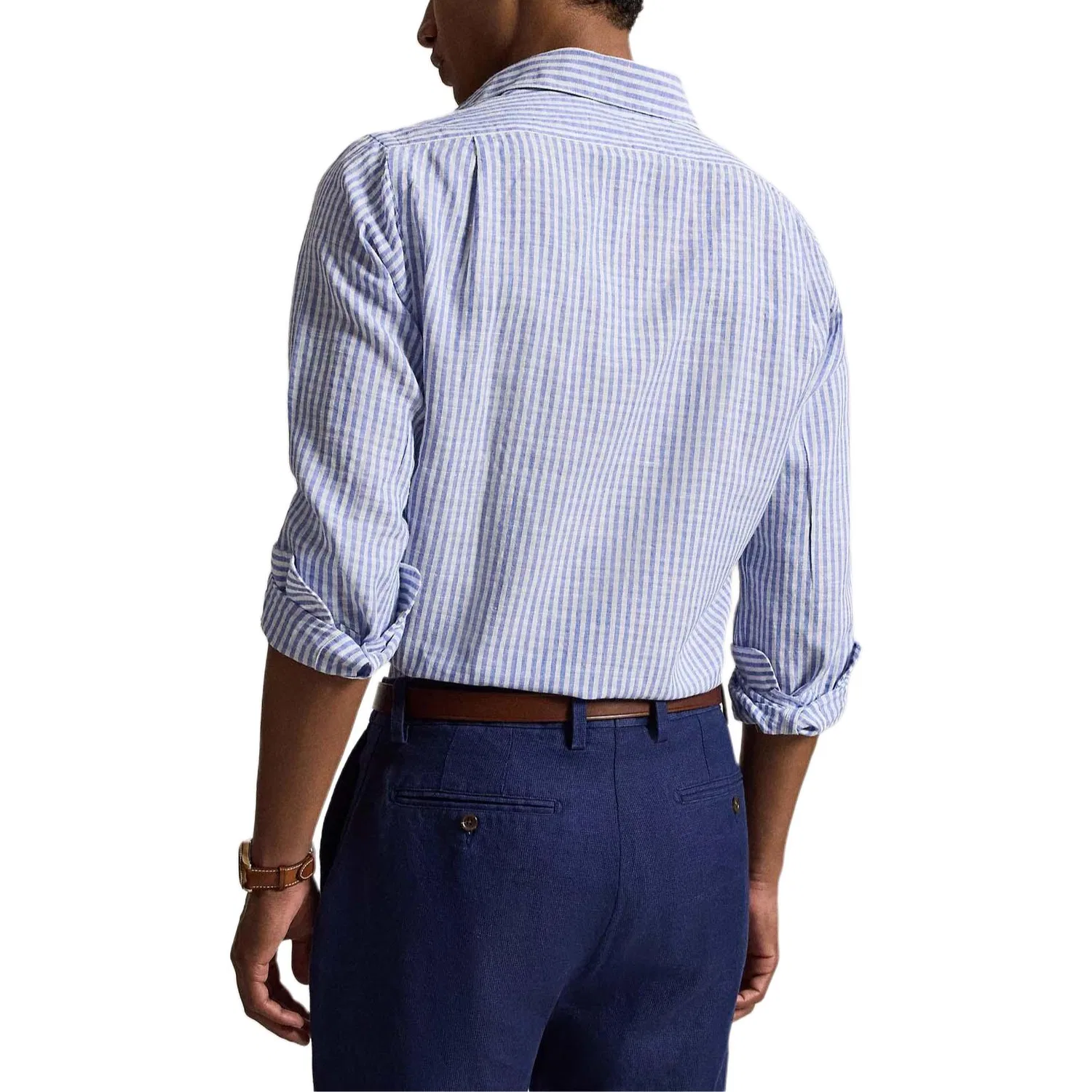 Мужская рубашка с воротником, прямого кроя, Blue Polo Ralph Lauren — фото 4