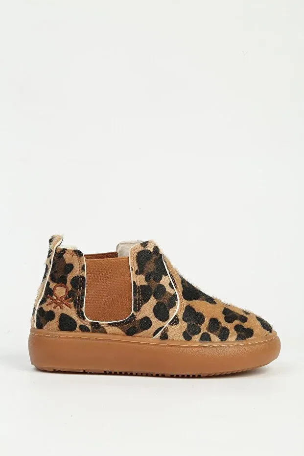 Детские ботинки для девочек с принтом Benetton, Leopard